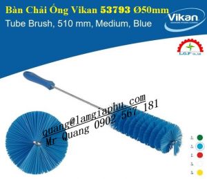 Bàn Chải Ống Vừa Vikan 53793, 510mm, Ø50mm, Xanh lam